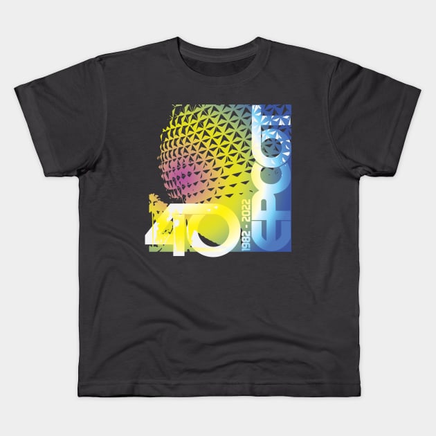 Epcot - Rainbow 40th Kids T-Shirt by WearInTheWorld